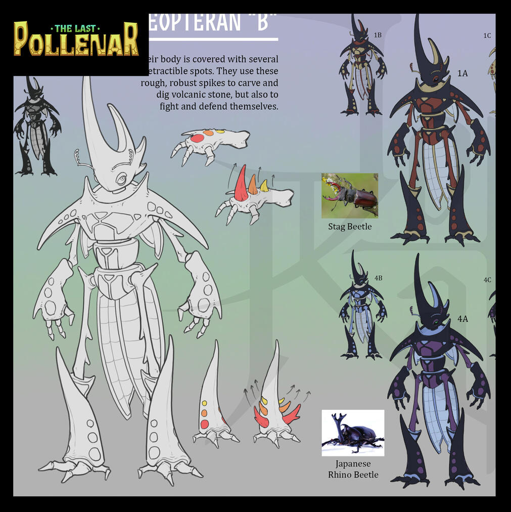 Northern Coleopteran "B" - Character Design