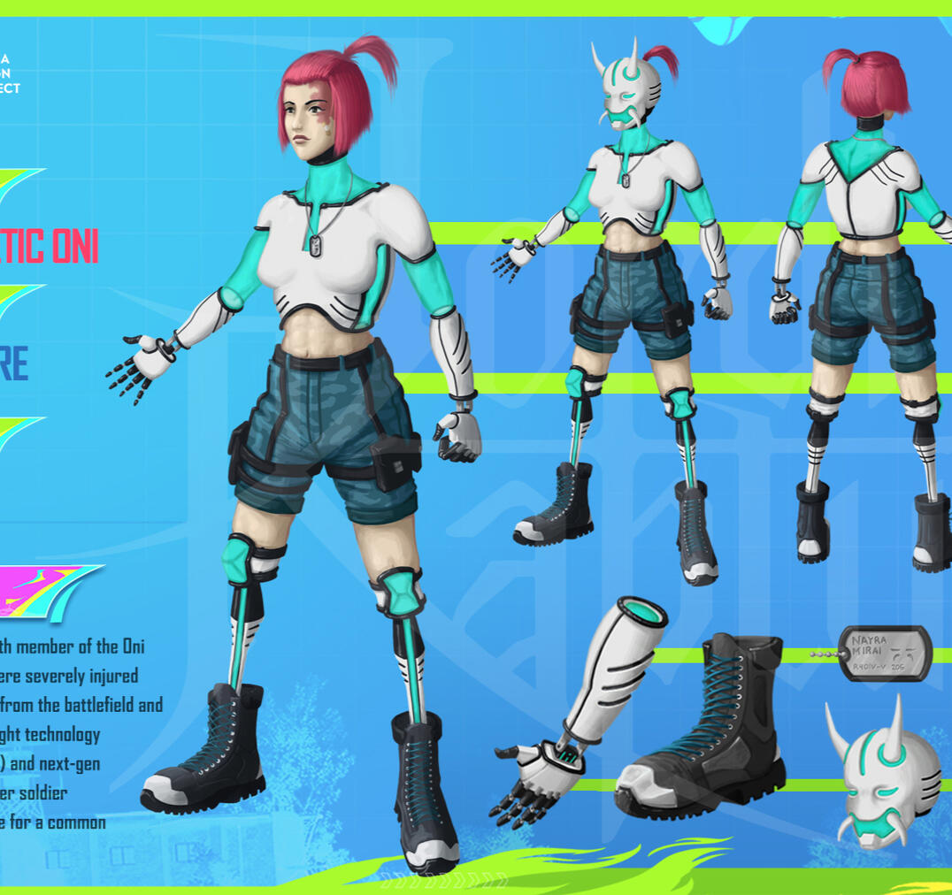 Holoprosthetic Oni - PUBG Mobile Outfit Design Contest