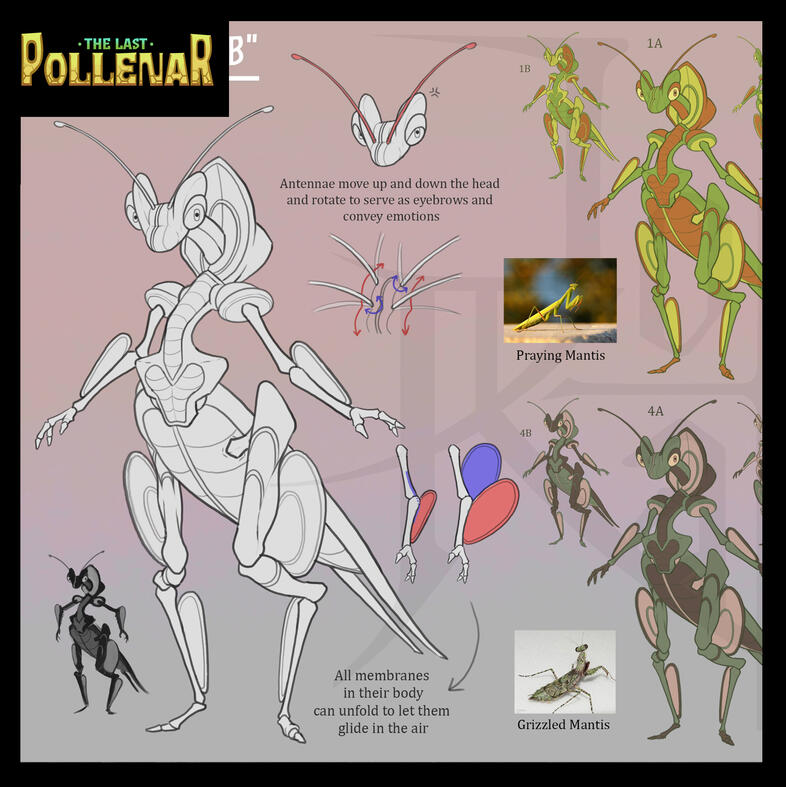 Mantodean "B" - Character Design