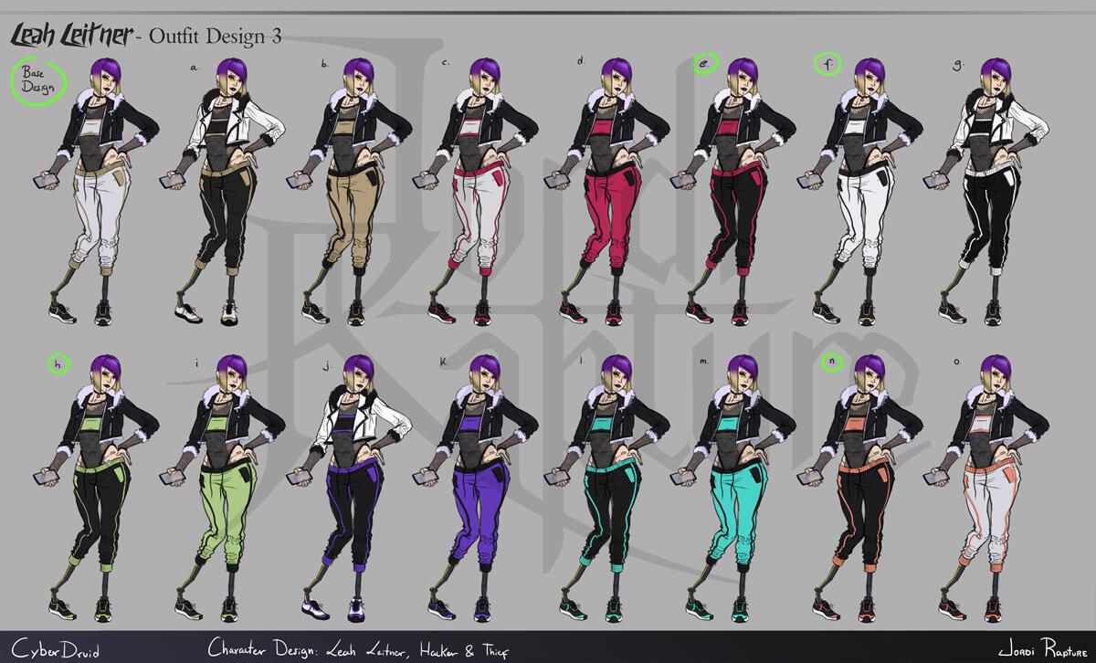 Outfit Color Iterations